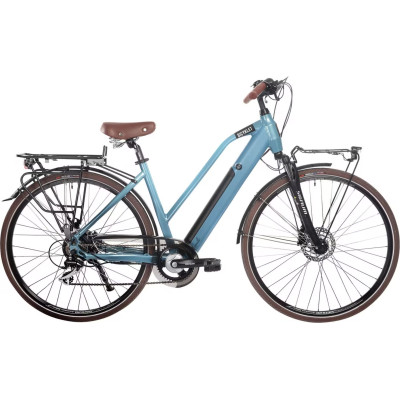 Bicicleta eléctrica urbana Bicyklet Camille 504 Wh Shimano Acera/Altus 8V 700C - Azul claro