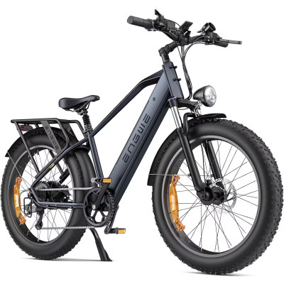 Bicicleta eléctrica fatbike ENGWE E26 250 W 48 V 16Ah suspensión total - Negro
