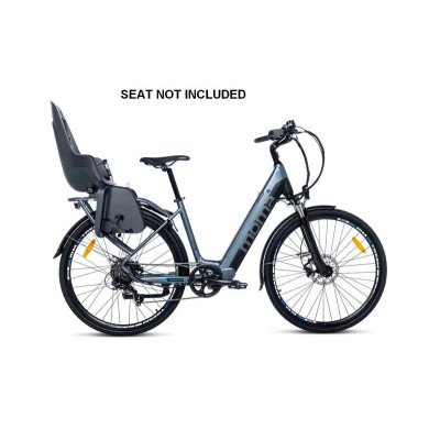 Sistema de frenos y cambios Shimano instalados en la bicicleta eléctrica urbana Moma Bikes.