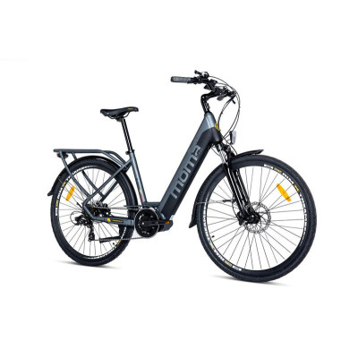 Detalle del motor central de alto rendimiento en la ebike Moma E-CITY 28 PRO 624 Wh.
