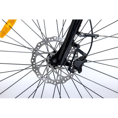 Detalle del motor central de alto rendimiento en la ebike Moma E-CITY 28 PRO 624 Wh.