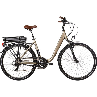 Cuadro elegante de la bicicleta eléctrica urbana Bicyklet Claude 700C disponible en beige.