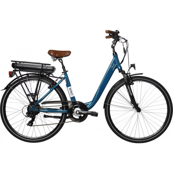 Bicicleta eléctrica urbana Bicyklet Claude 500 Wh Shimano Tourney 7V 700C - Turquesa