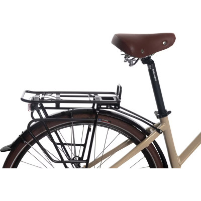 Cuadro de aluminio ligero y resistente de la ebike urbana Bicyklet Camille beige